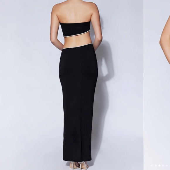Meshki Strapless Cut Out Maxi Dress in Black size small - Picture 3 of 5